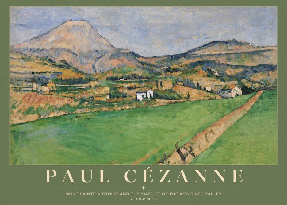 Paul Cézanne Mont Sainte-victoire and the Viaduct of the Arc River Valley No5 - Plakát