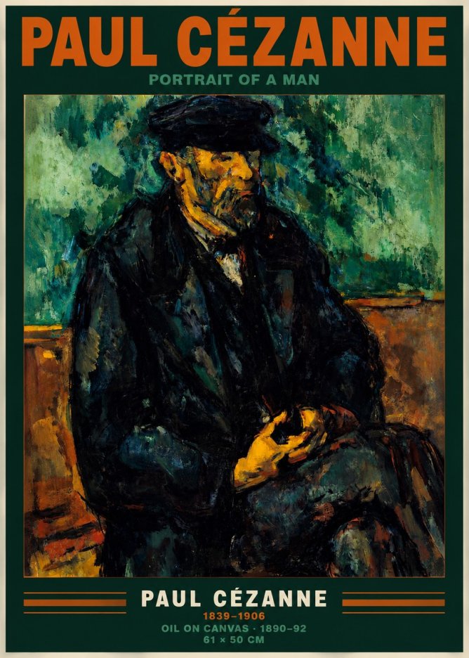 Paul Cézanne Portrait of a Man I No2 - Plakát