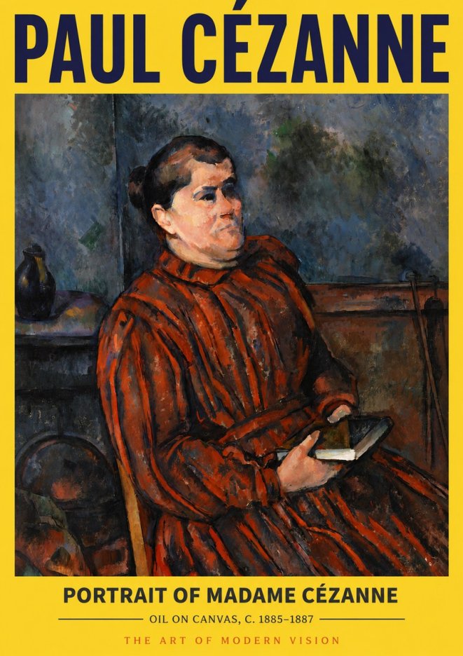 Paul Cézanne Portrait of Madame Cézanne I No3 - Plakát