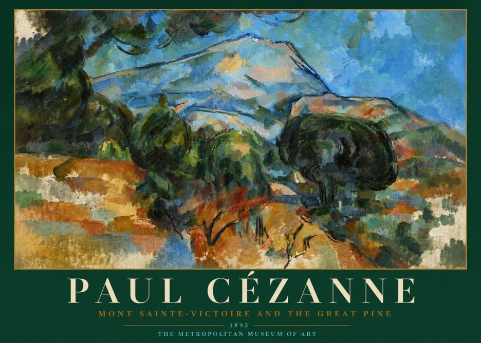 Paul Cézanne Mont Sainte-victoire and the Great Pine No3 - Plakát