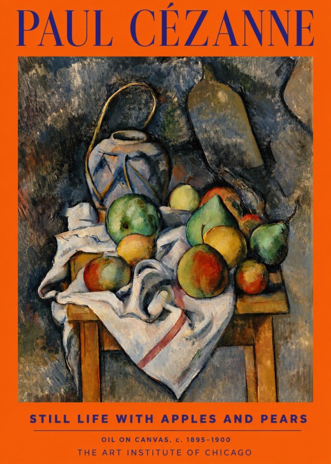 Paul Cézanne Still Life with Apples and Pears No2 - Plakát