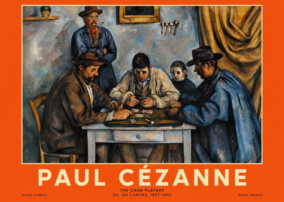 Paul Cézanne The Card Players I No2 - Plakát