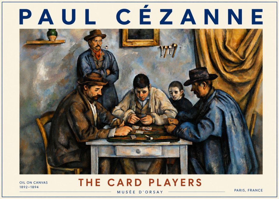 Paul Cézanne The Card Players I No6 - Plakát