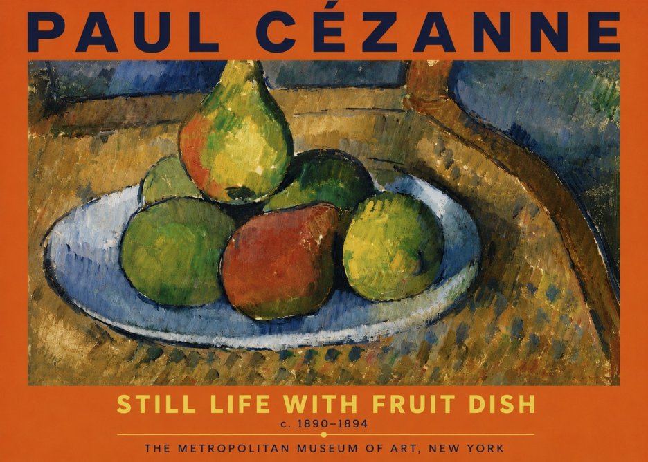 Paul Cézanne Still Life with Fruit Dish No6 - Plakát