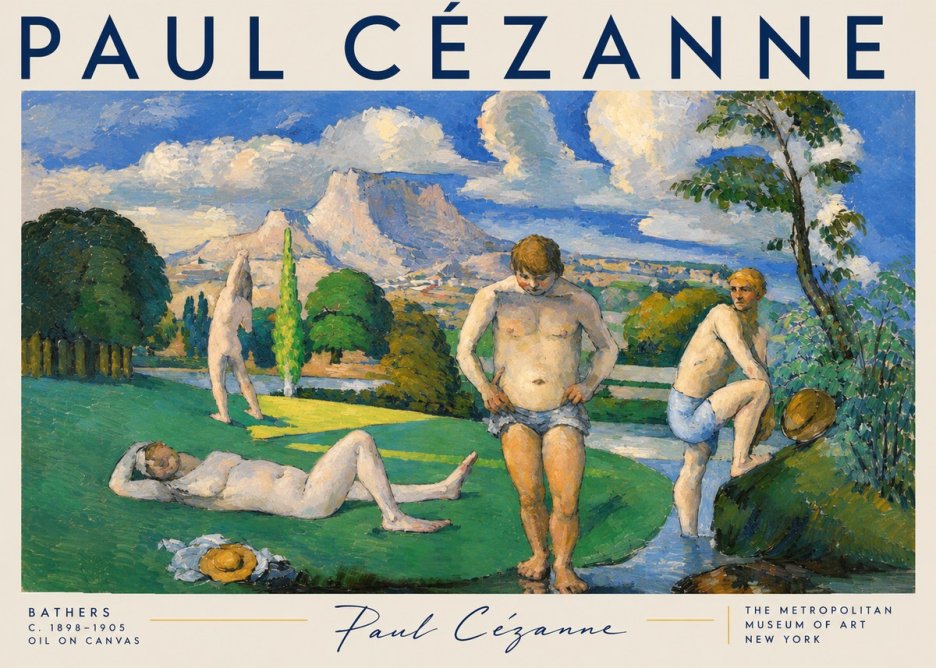 Paul Cézanne Bathers II No3 - Plakát