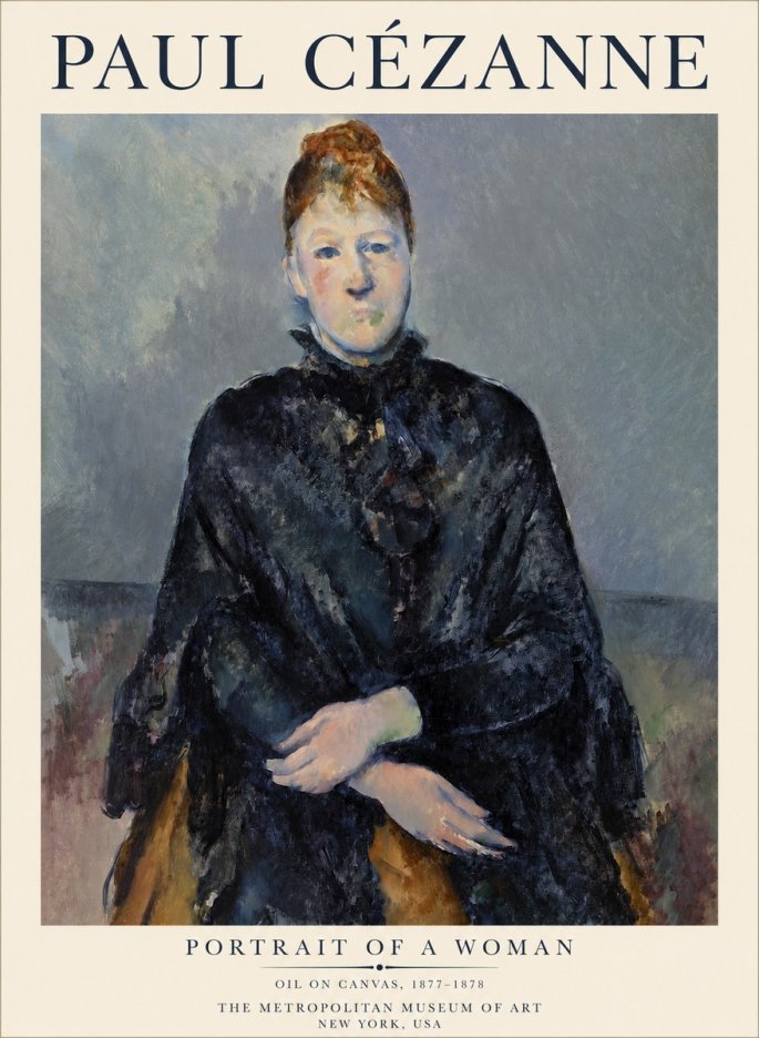 Paul Cézanne Portrait of a Woman I No1 - Plakát