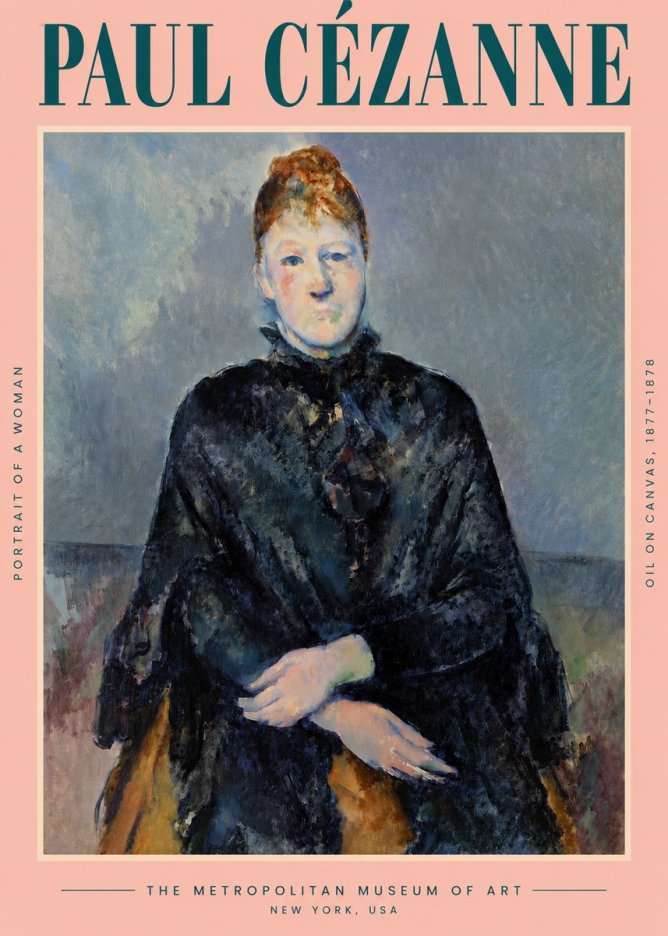Paul Cézanne Portrait of a Woman I No4 - Plakát