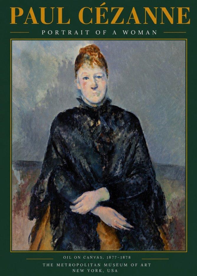 Paul Cézanne Portrait of a Woman I No5 - Plakát