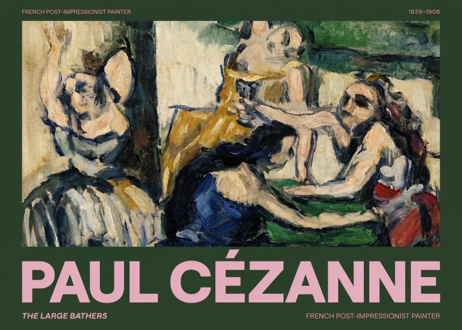 Paul Cézanne The Large Bathers II No2 - Plakát