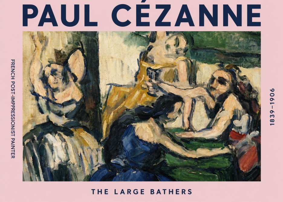 Paul Cézanne The Large Bathers II No4 - Plakát