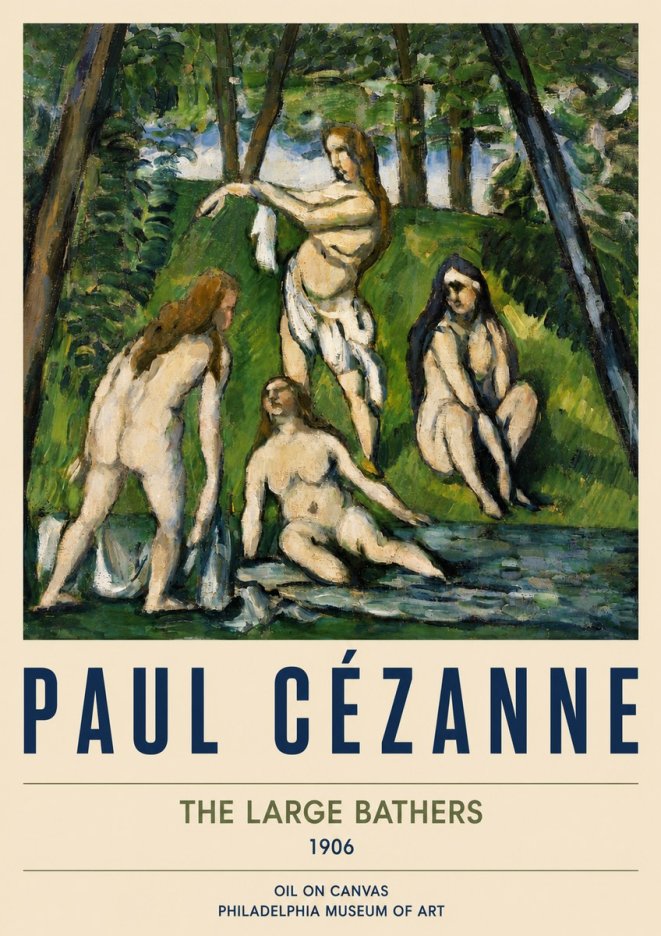 Paul Cézanne The Large Bathers IV No5 - Plakát