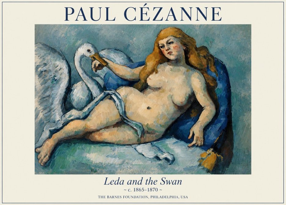 Paul Cézanne Leda and the Swan No1 - Plakát