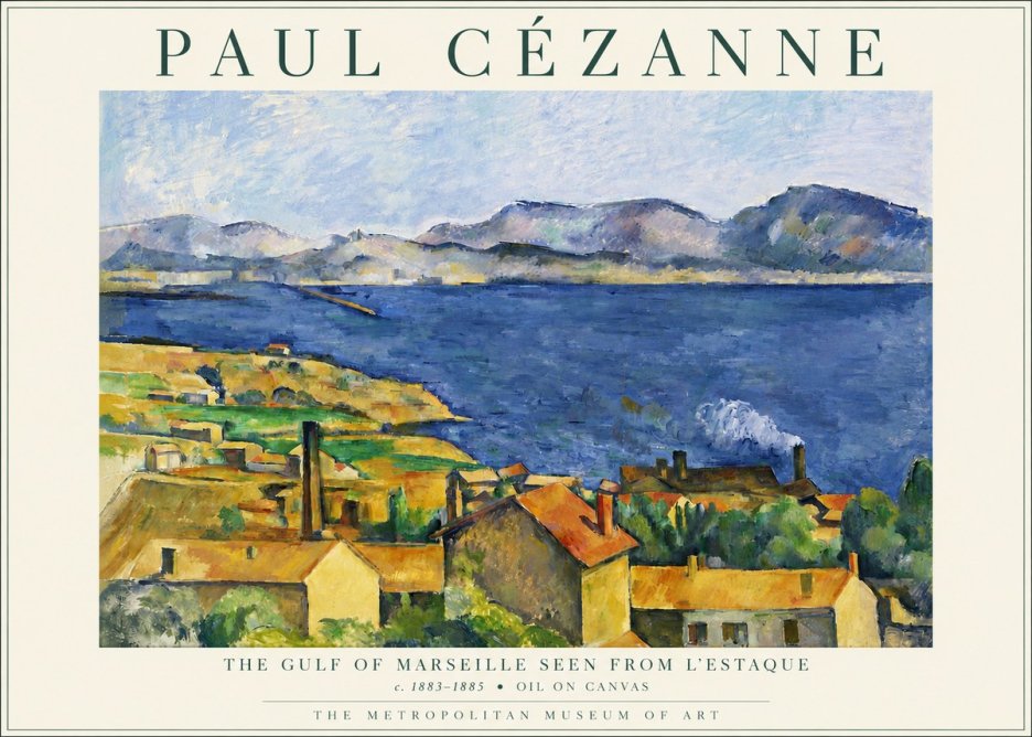 Paul Cézanne The Gulf of Marseille Seen from L'estaque No3 - Plakát