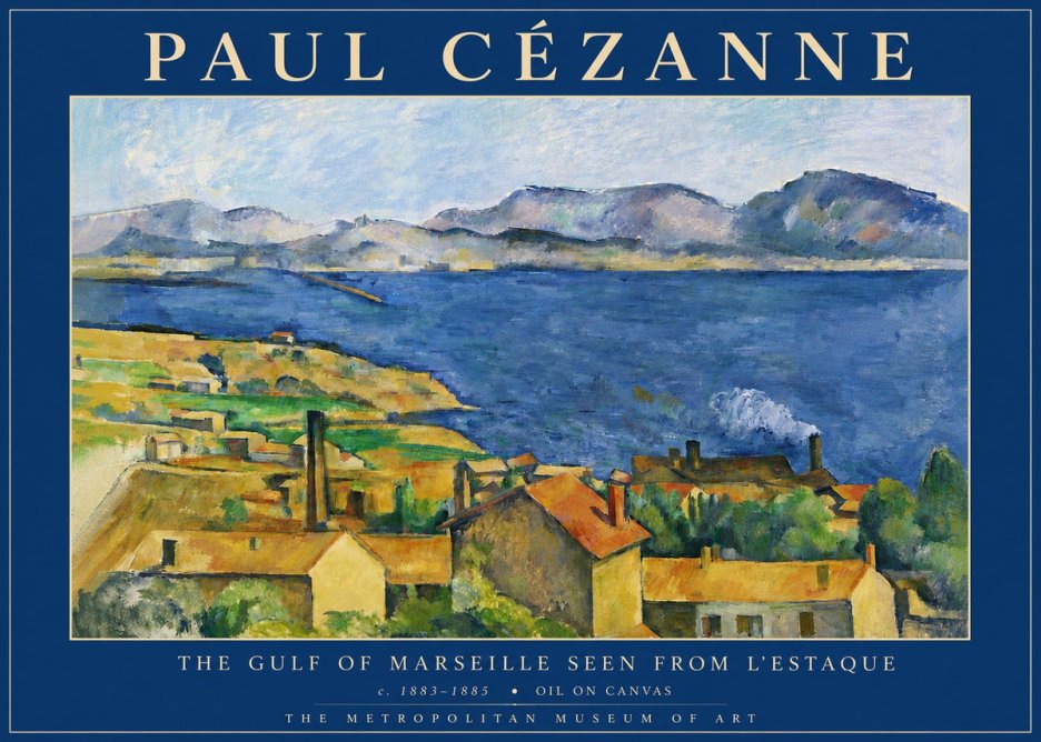 Paul Cézanne The Gulf of Marseille Seen from L'estaque No4 - Plakát