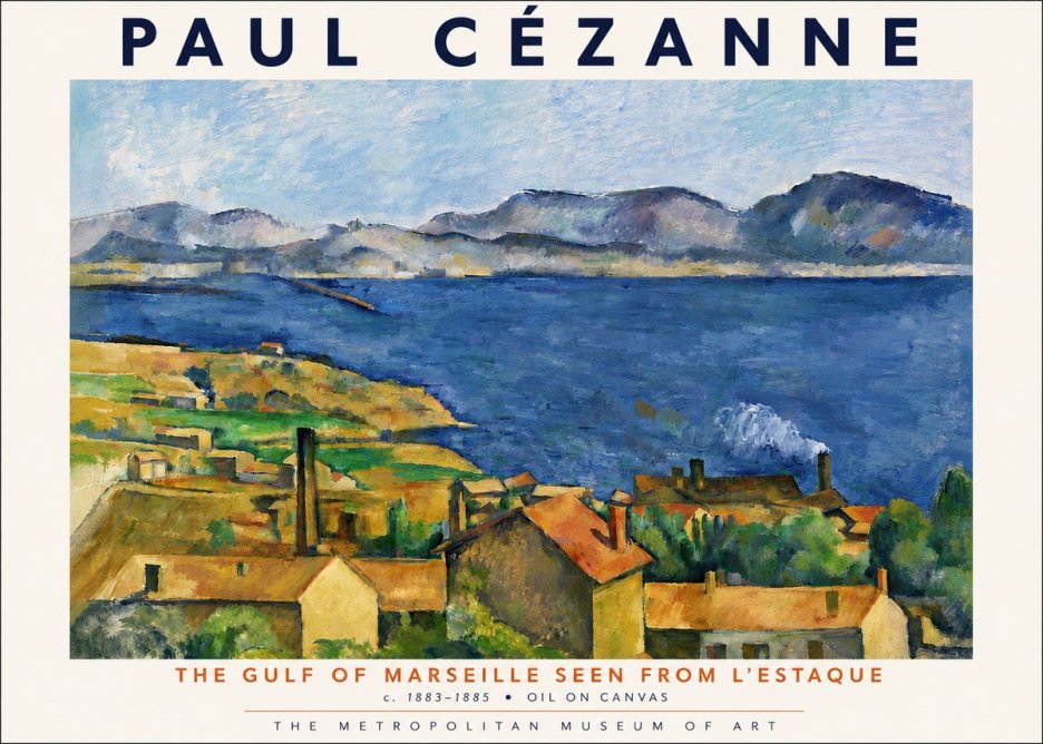 Paul Cézanne The Gulf of Marseille Seen from L'estaque No5 - Plakát