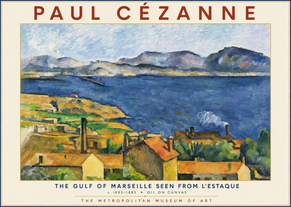Paul Cézanne The Gulf of Marseille Seen from L'estaque No6 - Plakát