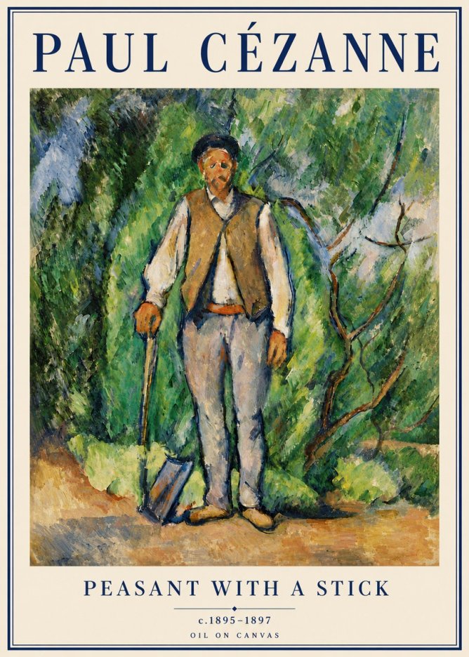 Paul Cézanne Peasant with a Stick No6 - Plakát