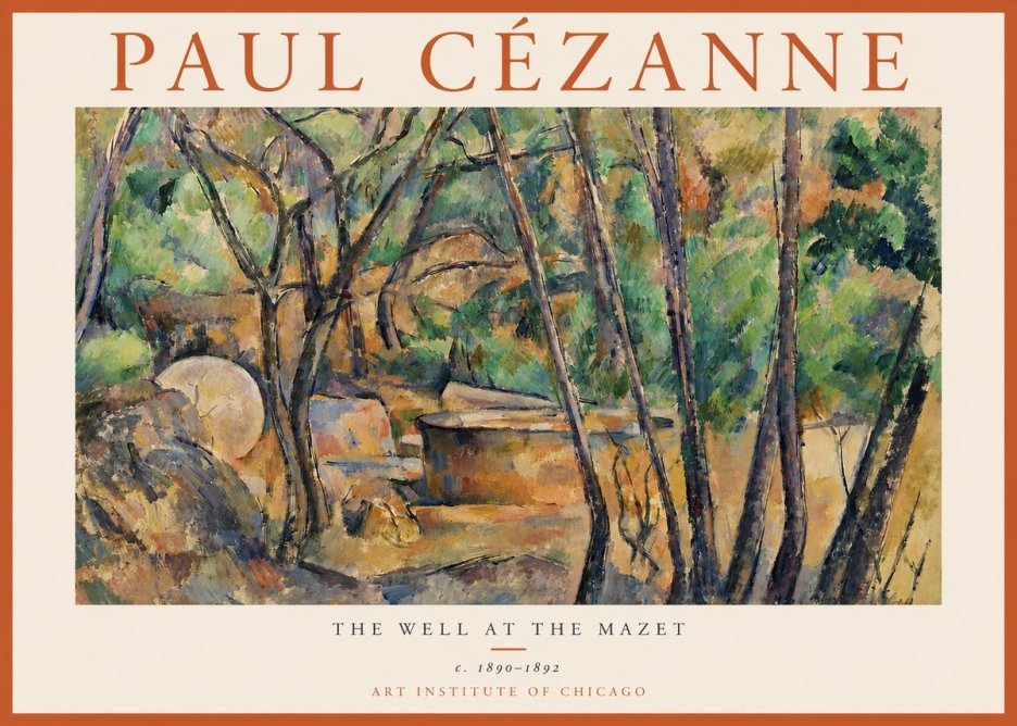 Paul Cézanne The Well at the Mazet No3 - Plakát