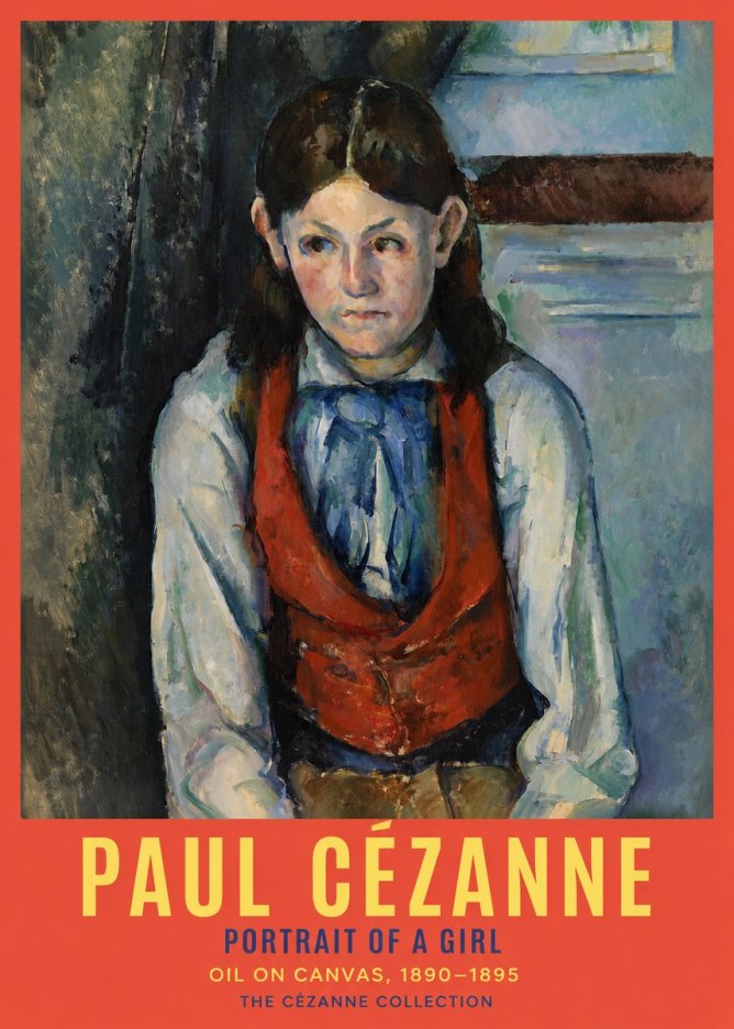 Paul Cézanne Portrait of a Girl No2 - Plakát