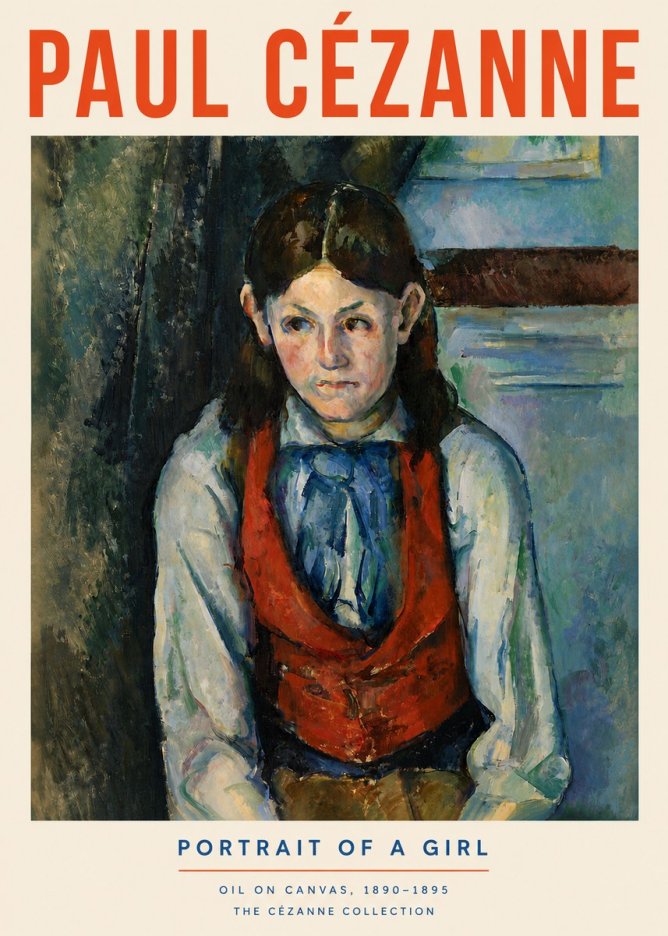 Paul Cézanne Portrait of a Girl No4 - Plakát