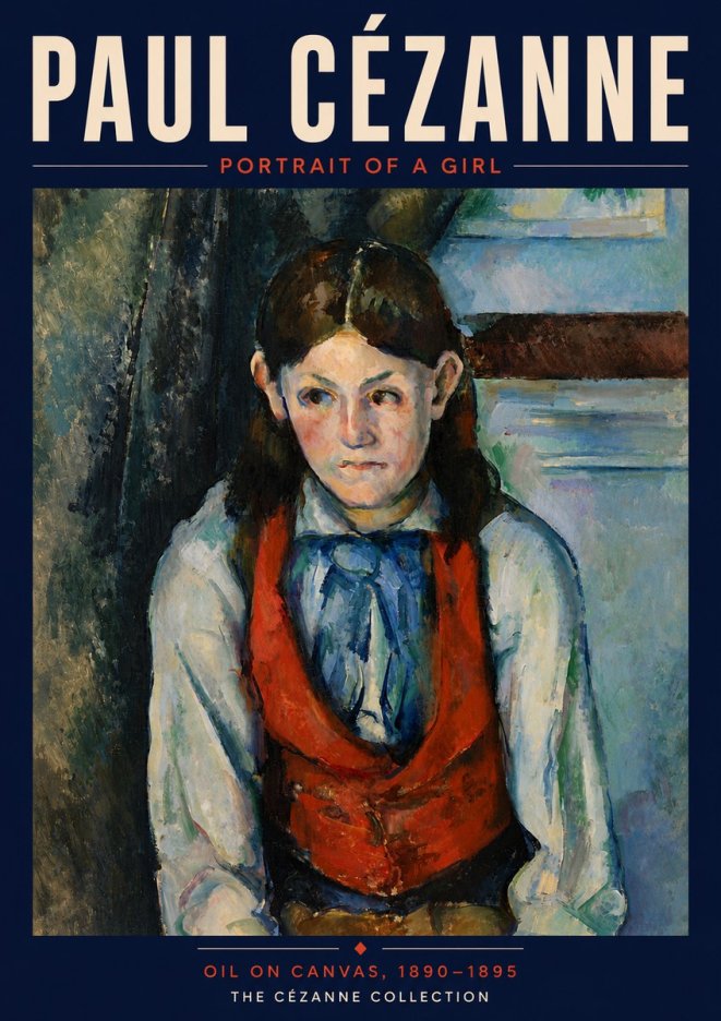 Paul Cézanne Portrait of a Girl No6 - Plakát