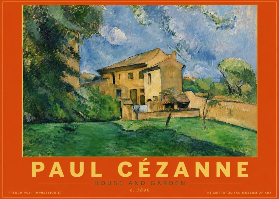 Paul Cézanne House and Garden No5 - Plakát