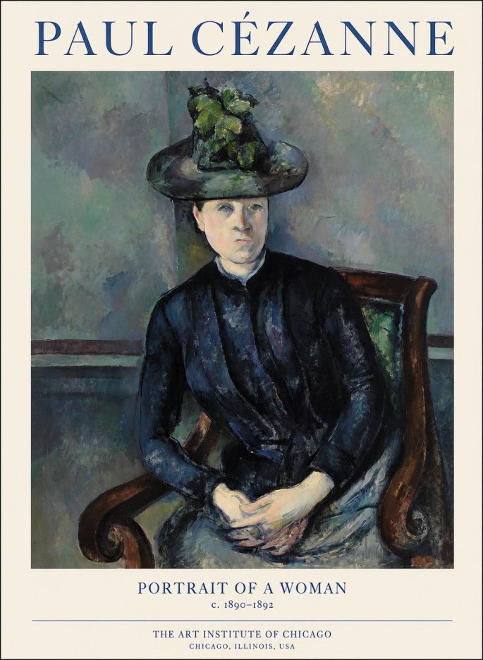 Paul Cézanne Portrait of a Woman II No1 - Plakát