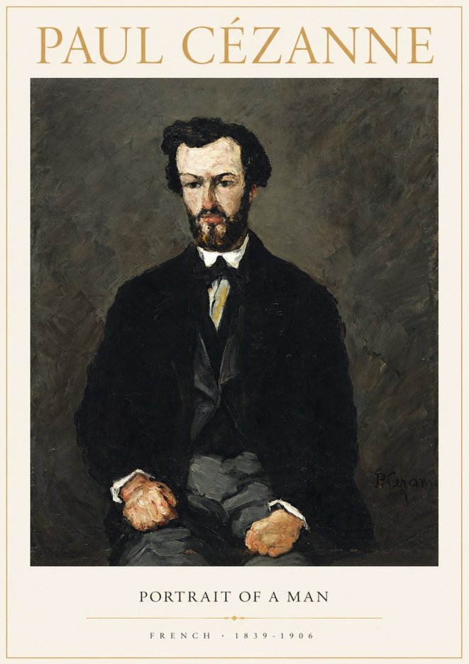 Paul Cézanne Portrait of a Man II No1 - Plakát