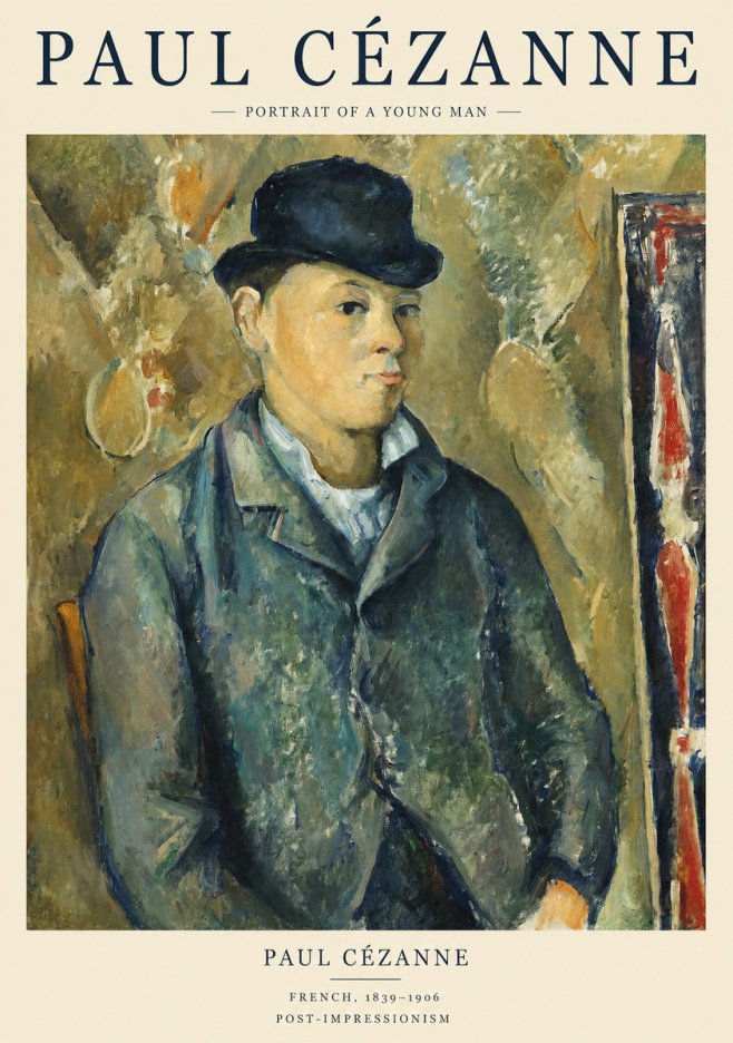 Paul Cézanne Portrait of a Young Man No1 - Plakát