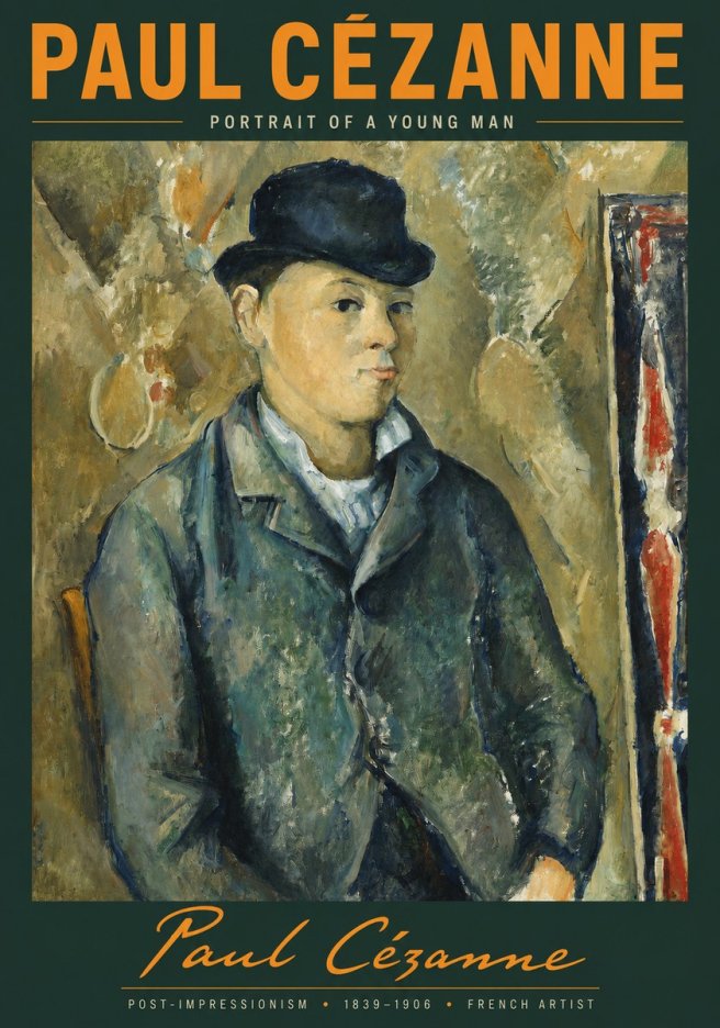 Paul Cézanne Portrait of a Young Man No2 - Plakát
