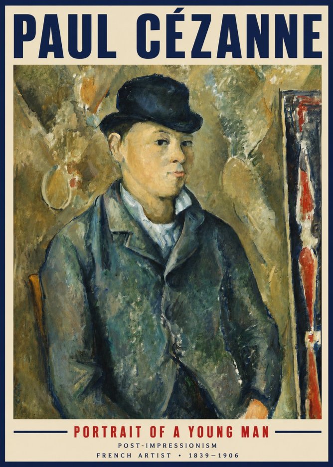 Paul Cézanne Portrait of a Young Man No3 - Plakát