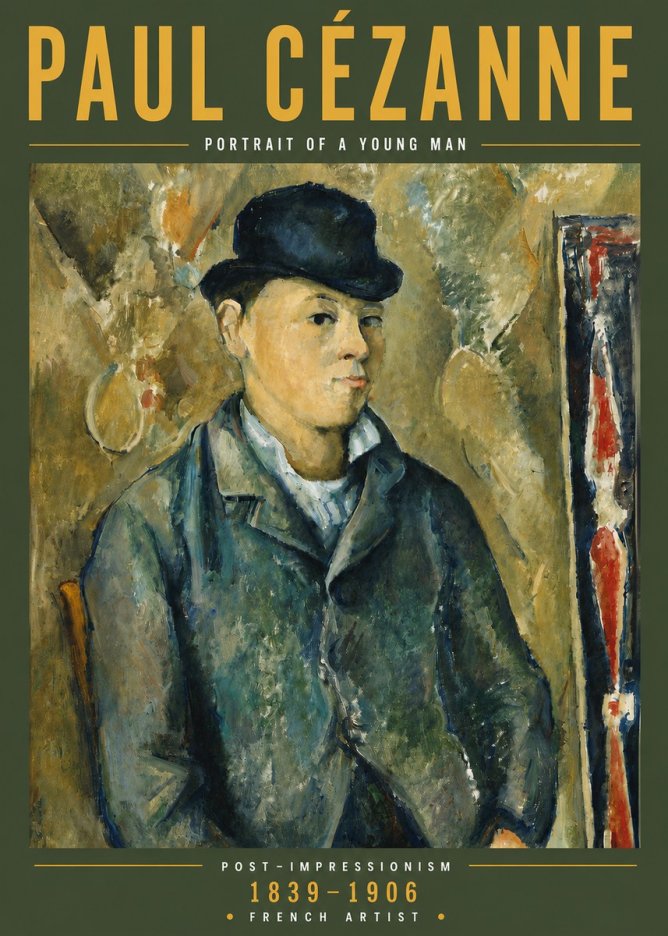Paul Cézanne Portrait of a Young Man No6 - Plakát