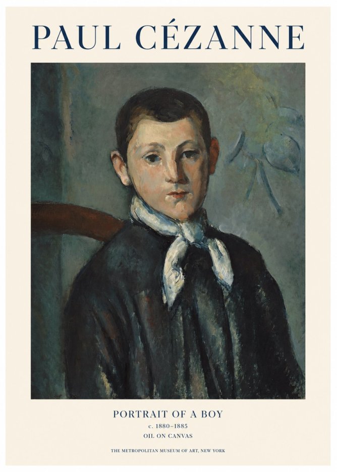 Paul Cézanne Portrait of a Boy No1 - Plakát