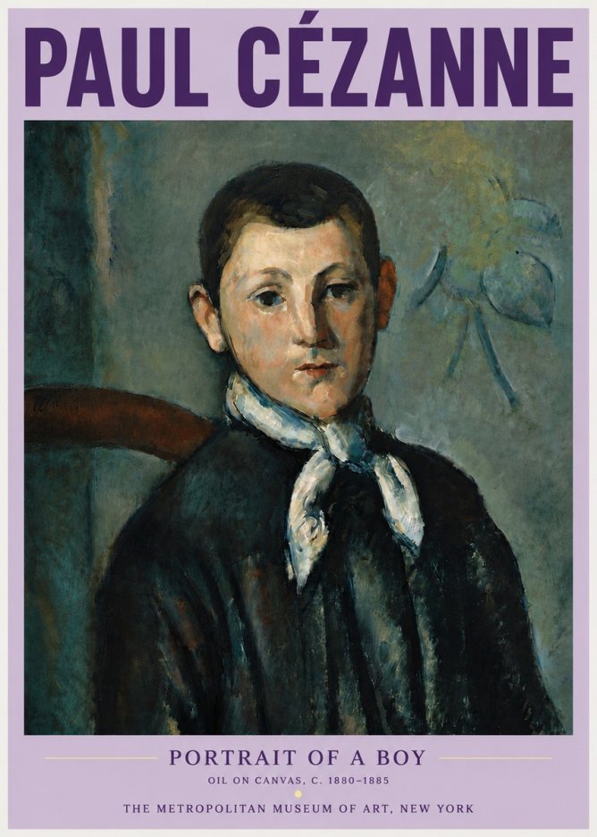 Paul Cézanne Portrait of a Boy No5 - Plakát