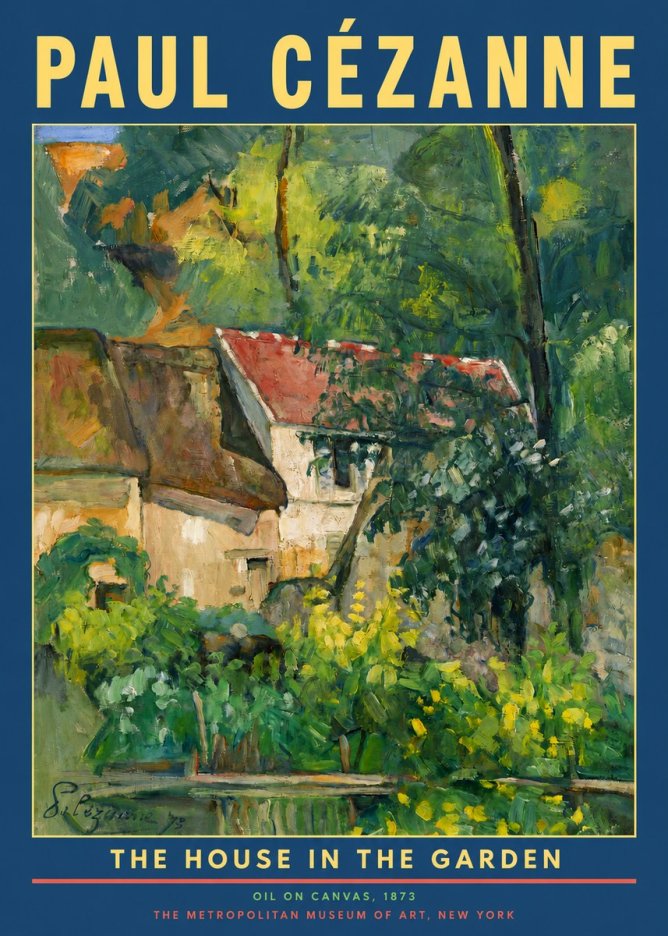Paul Cézanne The House in the Garden No2 - Plakát