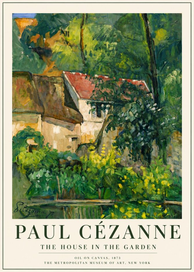 Paul Cézanne The House in the Garden No5 - Plakát
