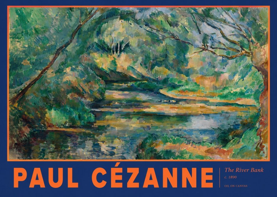 Paul Cézanne The River Bank No2 - Plakát