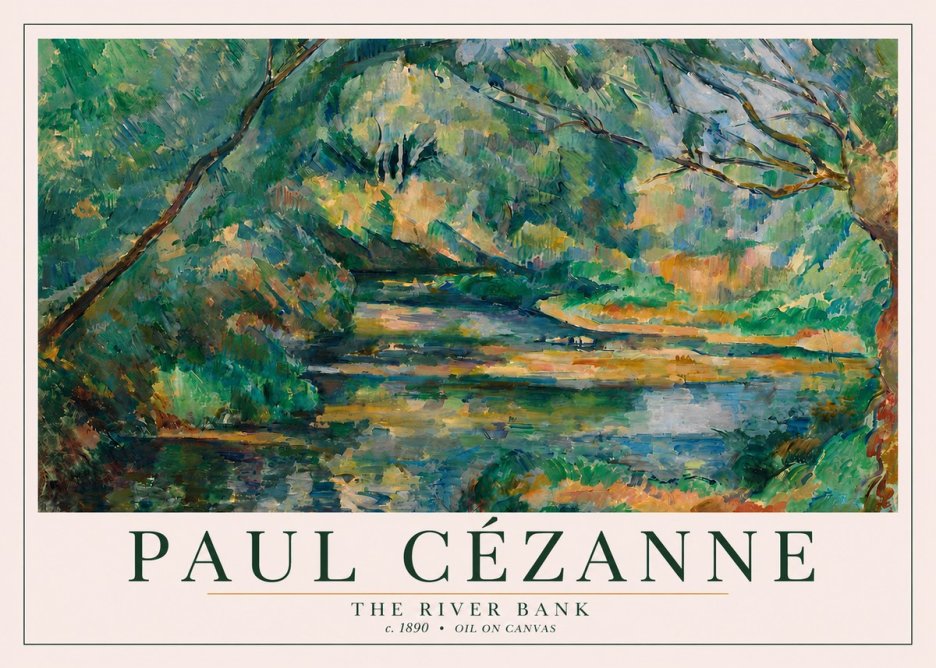 Paul Cézanne The River Bank No3 - Plakát