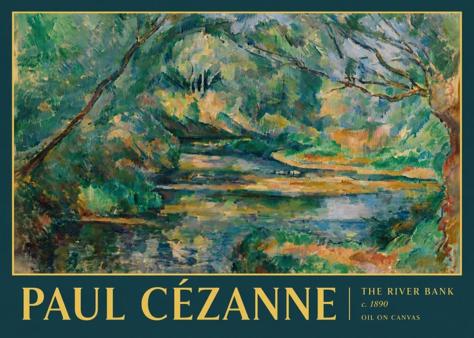 Paul Cézanne The River Bank No4 - Plakát