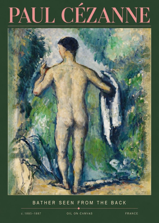 Paul Cézanne Bather Seen from the Back No3 - Plakát