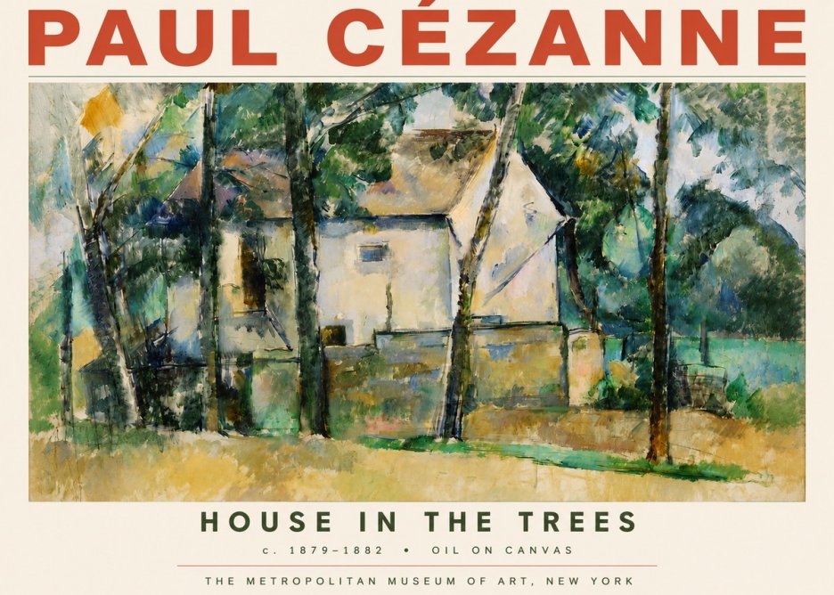 Paul Cézanne House in the Trees No3 - Plakát