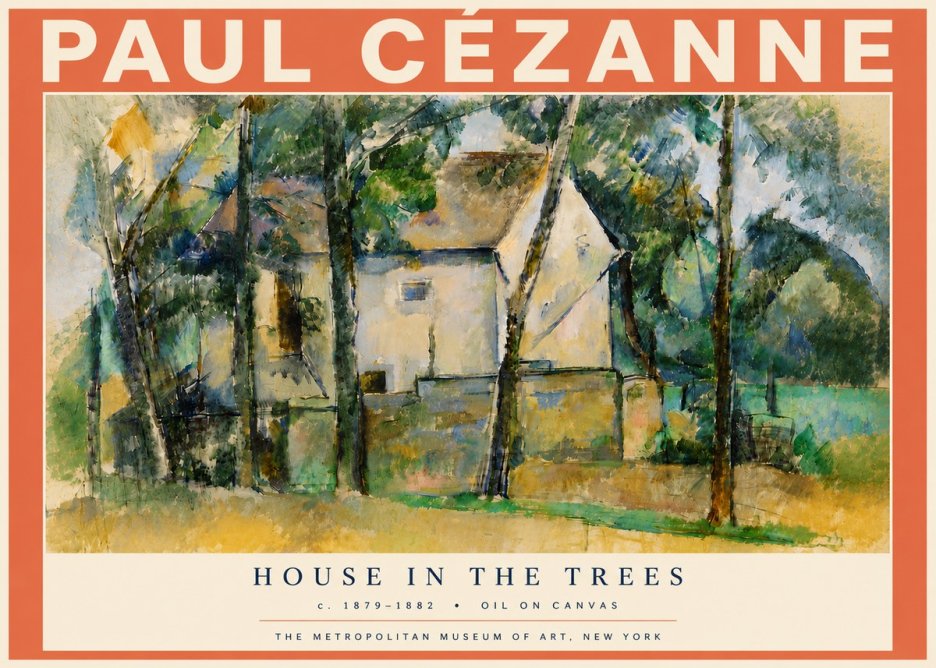 Paul Cézanne House in the Trees No5 - Plakát