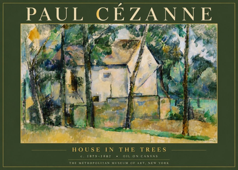 Paul Cézanne House in the Trees No6 - Plakát