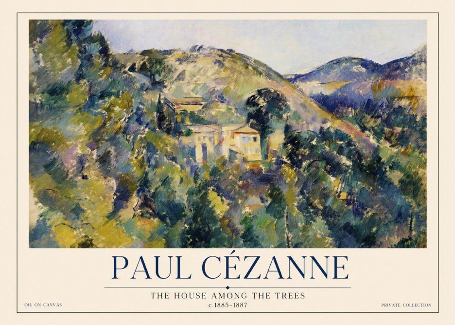 Paul Cézanne The Hillside at Pontoise No2 - Plakát
