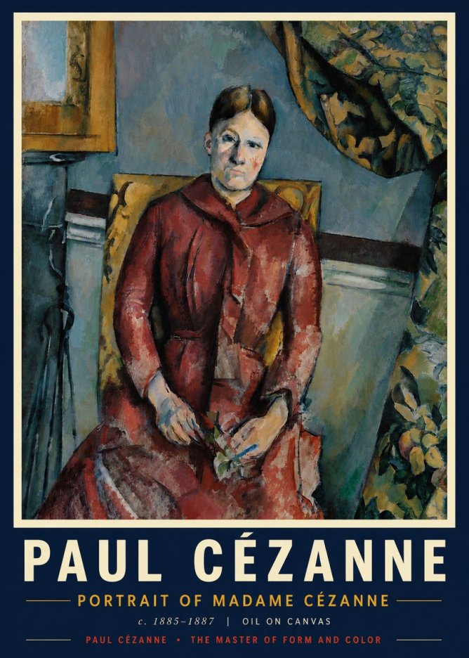 Paul Cézanne Portrait of Madame Cézanne II No5 - Plakát