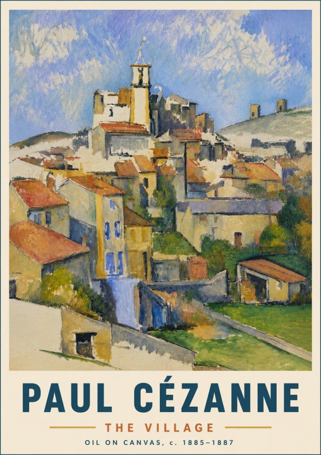 Paul Cézanne The Village III No6 - Plakát