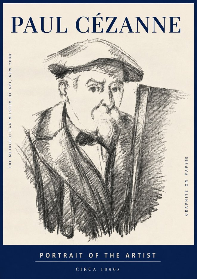 Paul Cézanne Portrait of the Artist III No3 - Plakát