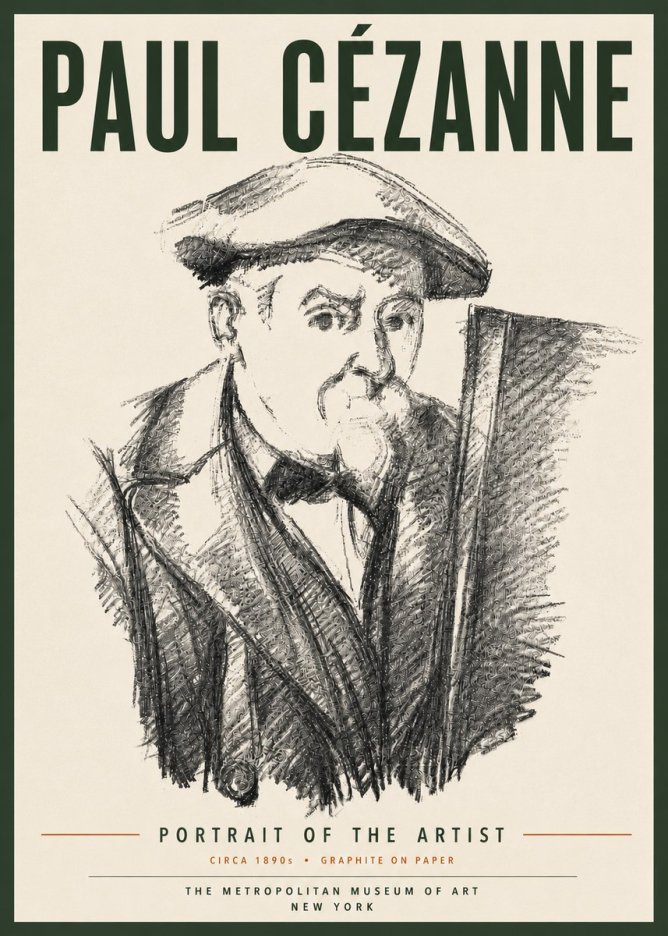Paul Cézanne Portrait of the Artist III No6 - Plakát