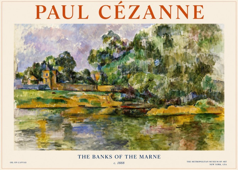 Paul Cézanne The Banks of the Marne No3 - Plakát