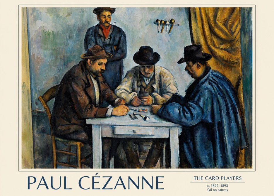 Paul Cézanne The Card Players II No1 - Plakát